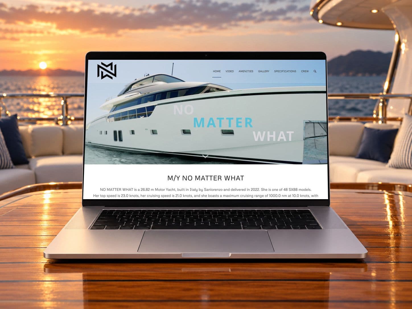 Yacht No Matter What Website